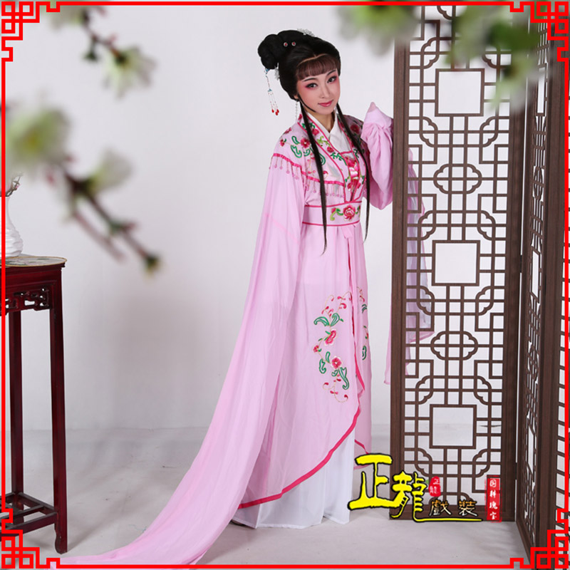 温州花旦黄梅戏服古装戏服水袖戏剧假云肩长披